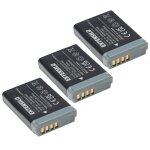 Extensilo 3x batteries compatible avec canon powershot sx730hs, sx740hs appareil photo, reflex num�rique ...