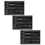 Extensilo 3x batteries compatible avec fujifilm finepix s5 pro appareil photo, reflex numrique (1600mah, ...