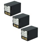 Extensilo 3x batterie compatible avec jvc gz - mg57ek, gz - mg57ex, gz - mg67, gz - mg60, gz - mg60e, ...