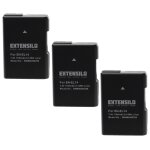 Extensilo 3x batteries compatible avec nikon d3300, d3200 dslr, d5100 appareil photo, reflex numrique ...