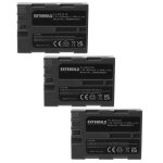 Extensilo 3x batteries compatible avec nikon d70s, d80, d90, d900, dslr d700 appareil photo, reflex numrique ...
