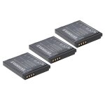 Extensilo 3x batteries compatible avec panasonic lumix dmc - s1, dmc - s1a, dmc - s1k, dmc - s1n appareil ...