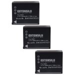 Extensilo 3x batteries compatible avec panasonic lumix dmc - tz3, dmc - tz4, dmc - tz5, dmc - tz50 appareil ...