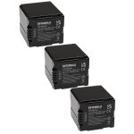 Extensilo 3x batteries compatible avec panasonic nv - gs90, sdr - h250, sdr - h280, sdr - h50, nv - gs80 ...