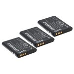 Extensilo 3x batteries compatible avec pentax optio i90, h90, p70, p80, nb1000, rs1000, w90 appareil ...