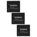 Extensilo 3x batteries compatible avec samsung hmx - q20rn, hmx - q20rp, hmx - q20tn, hmx - q20tp appareil ...