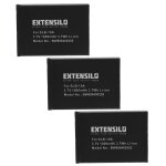 Extensilo 3x batterie compatible avec samsung it100, l100, l110, l200, l210, l310w, m100, m110 appareil ...
