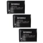 Extensilo 3x batteries compatible avec samsung pl210, sh100, st200, st200f, wb210 appareil photo, reflex ...