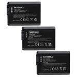 Extensilo 3x batterie compatible avec sony alpha 6000, 6300, 5000, 3000, 5100, 6400, 6100 appareil photo, ...