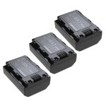 Extensilo 3x batteries compatible avec sony alpha 6600, 7r iv, 7 iv, 7c, 1, 7r iiia, 7r iva appareil ...