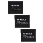 Extensilo 3x batteries compatible avec sony cybershot dsc - w610, dsc - w620, dsc - w560, dsc - w570 ...
