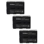 Extensilo 3x batteries compatible avec sony video walkman gv - d1000, mvc - cd500 appareil photo, reflex ...