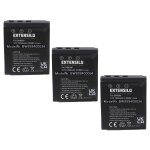 Extensilo 3x batteries compatible avec vivitar dp8300, dp8330 appareil photo (1250mah, 3, 7v, li - ion) ...