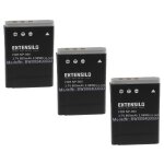 Extensilo 3x batterie compatible avec vivitar vivicam 5340s appareil photo (800mah, 3, 7v, li - ion)