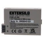 Extensilo batterie compatible avec canon eos rebel t2i, kiss x6i, rebel t3i, rebel t4i appareil photo, ...