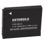 Extensilo batterie compatible avec canon powershot sx530 hs, sx700 hs, sx600 hs, sx610 hs appareil photo, ...