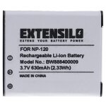 Extensilo batterie compatible avec casio exilim ex - zs20 appareil photo, reflex num�rique (630mah, 3, ...