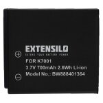 Extensilo batterie compatible avec kodak easyshare v705 appareil photo, reflex num�rique (700mah, 3, ...