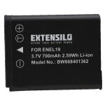 Extensilo batterie compatible avec nikon coolpix s100, s2500, s2550, s2600, a100, a300 appareil photo, ...