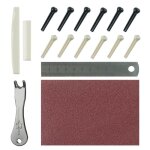Extracteur de goupille de chevalet de guitare avec selle de guitare et sillet, 17 pièces Extracteur de goupille de chevalet de guitare avec selle de guitare et sillet, 17 pièces