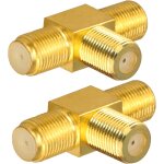 F splitter connecteur 3 voies f femelle  double f femelle connecteur triple t adaptateur en forme de ...