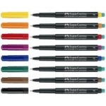 Faber - castell multimark - marqueur - permanent - bleu - 0. 6 mm - fin - avec gomme