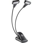 Fabur - 12273 lampe de pupitre double4 led t - model flexlight noir - fixation par clip - 3000 kelvin, ...