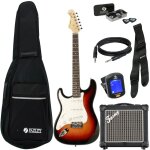 Fazley classic series fst118 sunburst lh pack d�butant guitare electrique