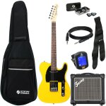 Fazley classic series ftl218 yellow pack d�butant guitare electrique