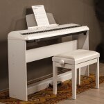 Fazley dp - 250 - wh piano num�rique avec stand et banquette piano - blanc