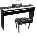 Fazley fsp - 200 - bk piano num�rique noir + stand + banquette piano