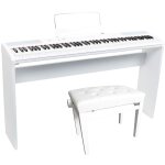 Fazley fsp - 200 - w piano num�rique blanc + stand blanc + banquette piano blanche