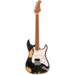 Fazley project p2 flashback s black limited edition guitare electrique avec housse deluxe