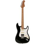 Fazley sunset series dawn hss black guitare electrique avec housse
