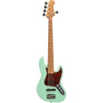 Fazley sunset series jellyfish 5 surf green basse electrique 5 cordes avec housse