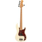 Fazley sunset series piranha 5 olympic white basse electrique 5 cordes avec housse
