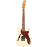Fazley sunset series tortoise olympic white guitare electrique avec housse
