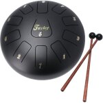 Fazley td8 tongue drum en do majeur noir, 8 pouces