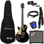 Fazley vintage series flp318 black lh pack d�butant guitare electrique