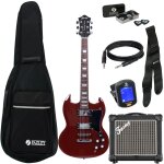 Fazley vintage series fsg418 dakota red pack d�butant guitare electrique