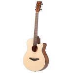 Fazley w100ne - 4 / 4 guitare folk electro - acoustique avec table massive natural
