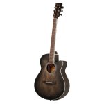 Fazley w55 - col - bk - eq colourtune guitare electro - acoustique folk noire
