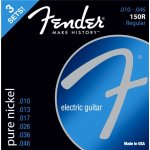 Fender 150r - 3pk regular 10 - 46 pack 3 jeux de cordes guitare electrique Fender 150r - 3pk regular 10 - 46 pack 3 jeux de cordes guitare electrique