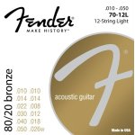 Fender 70 - 12l light 10 - 50 cordes pour guitare folk a 12 cordes
