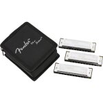 Fender blues deluxe harmonica 3 - pack avec etui de rangement