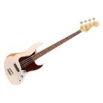 Fender flea jazz bass - touche palissandre - roadworn shell pink ( + housse)