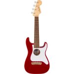Fender fullerton strat uke wn white pickguard candy apple red ukull electro - acoustique concert