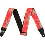Fender hawaiian strap red floral sangle guitare