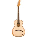 Fender highway series parlor rw natural guitare ?lectro - acoustique folk avec housse deluxe