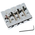 Fender himass 4 - string bass bridge assembly with brass saddles